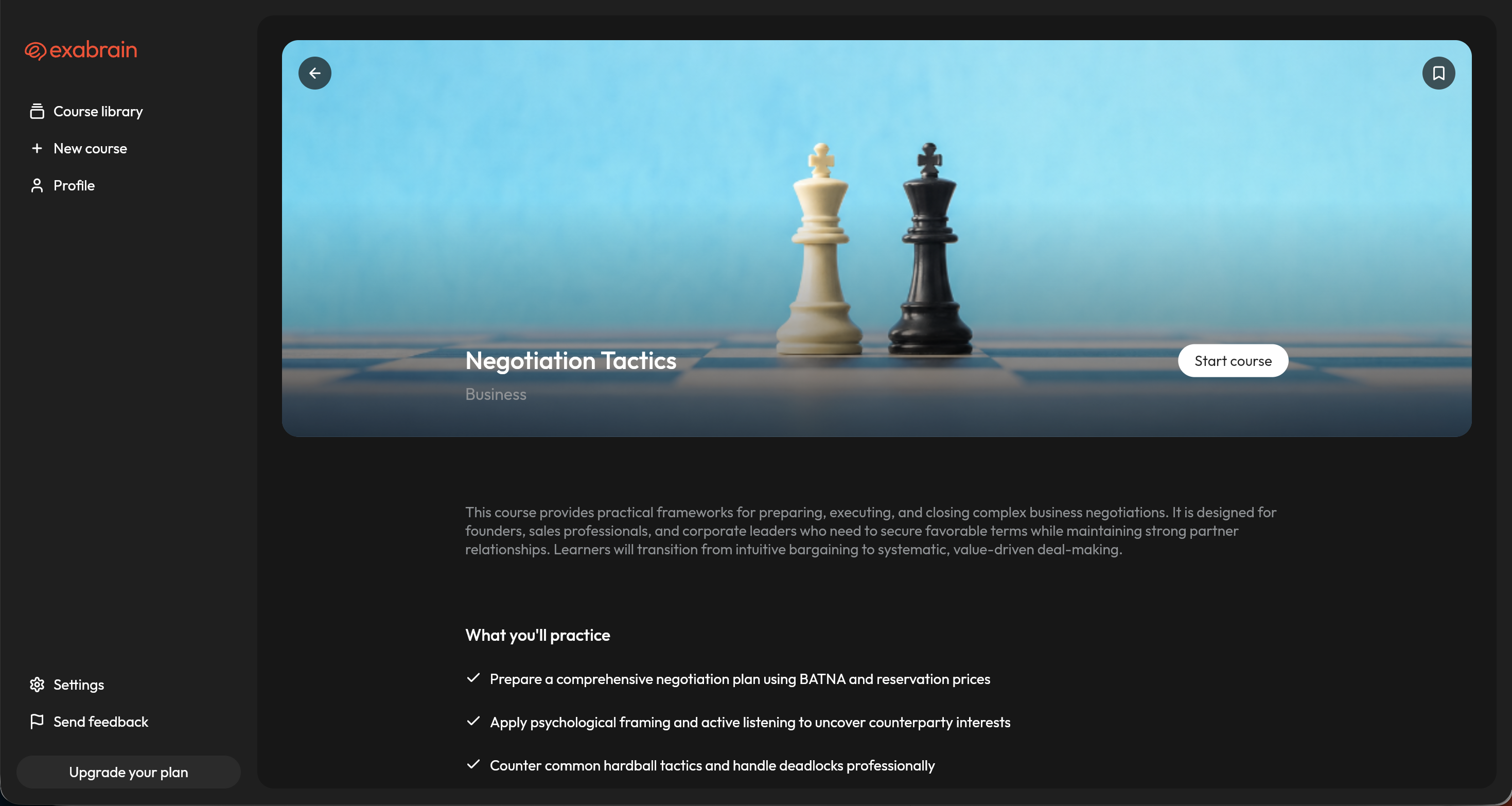 personalized exabrain course